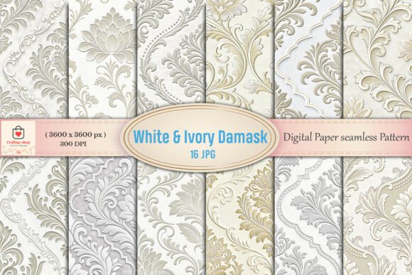 Elegant White Ivory Damask Seamless: A Timeless Addition to Modern Design