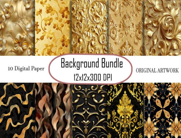 Golden Shiny Background Digital Paper: Elevate Your Creative Projects with Elegance and Precision