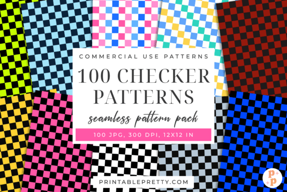 Maximize Your Creative Potential with the 100 Checker Pattern Digital Paper Bundle