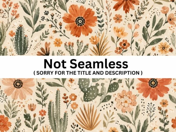 Neutral Botanical Wildflower Seamless Pattern for Creative Projects