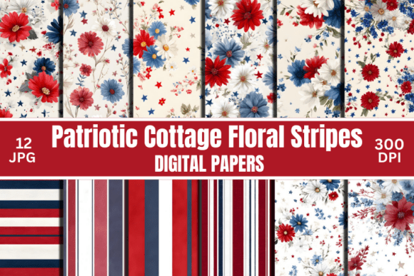 Patriotic Cottage Floral Junk Journals