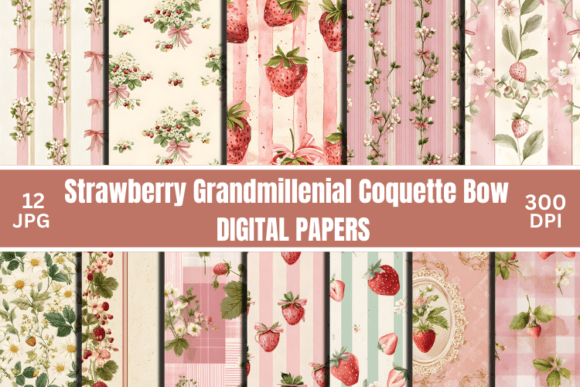Pink Grandmillenial Coquette Bow Pattern: A Versatile Digital Asset for Creative Projects