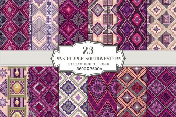 Pink Purple Southwestern Seamless for Creative Projects
