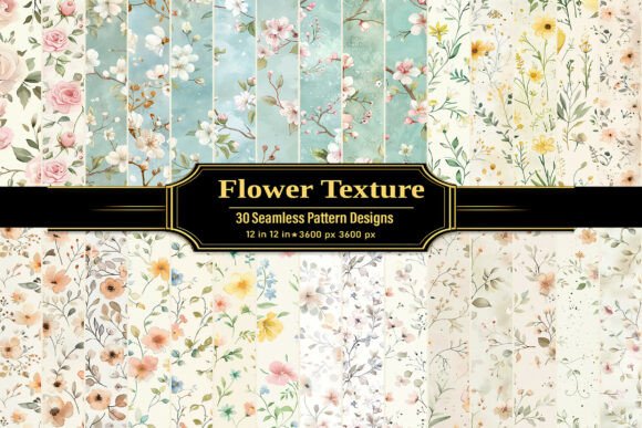 Pink Rose and Wildflower Digital Paper for Elegant Creative Projects