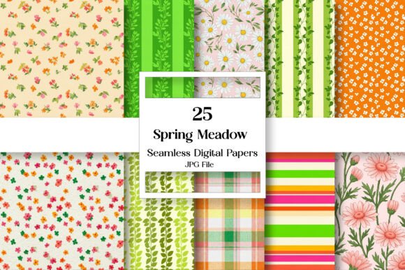 Spring Meadow Digital Seamless Papers