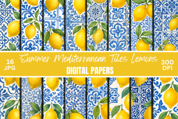 Summer Lemons Tiles Digital Pattern: A Vibrant Addition to Your Creative Projects