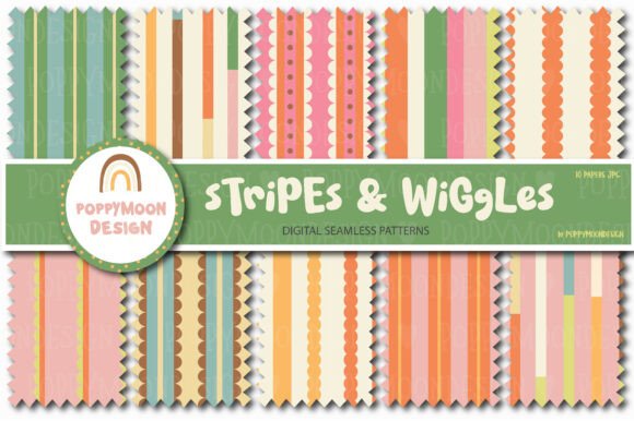 Wiggly Stripes Paper Set: A Dynamic Addition to Your Design Toolkit