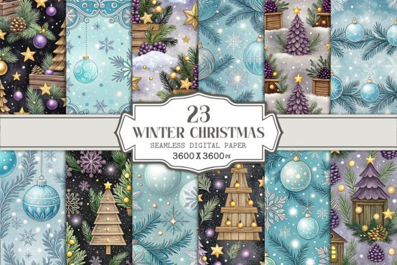 Winter Christmas Seamless Pattern Bundle: A Versatile Resource for Creative Projects